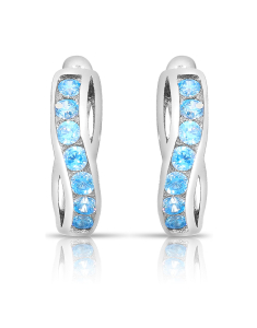 Bijuterii MARIBELLE, Cercei copii Maribelle argint 925 cu cubic zirconia PSOK0111-RH-BL, bb-shop.ro