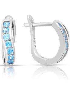 Bijuterii MARIBELLE, Cercei copii Maribelle argint 925 cu cubic zirconia PSOK0111-RH-BL, bb-shop.ro