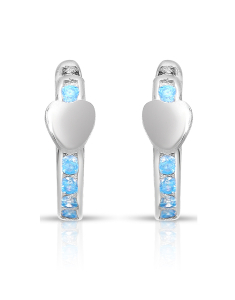 Bijuterii MARIBELLE, Cercei copii Maribelle argint 925 cu inimioara PSOK0112-RH-LT.BL, bb-shop.ro