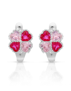 Bijuterii MARIBELLE, Cercei copii Maribelle argint 925 cu trifoias PSOK0162-RH-FP, bb-shop.ro