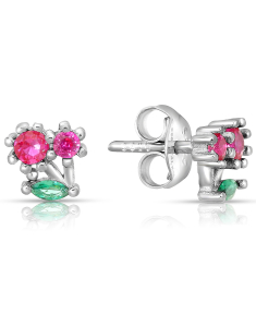 Bijuterii MARIBELLE, Cercei copii Maribelle argint 925 stud ciresele cu cubic zirconia PSOK0168-RH-FG, bb-shop.ro