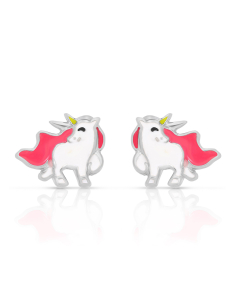 Bijuterii MARIBELLE, Cercei copii Maribelle argint 925 stud unicorn PSOK0170-RH-WP, bb-shop.ro