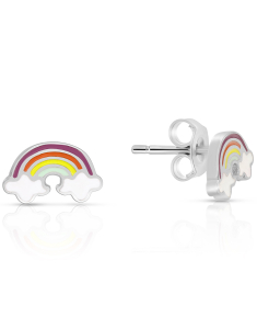 Bijuterii MARIBELLE, Cercei copii Maribelle argint 925 stud curcubeu PSOK0173-RH-MCL, bb-shop.ro