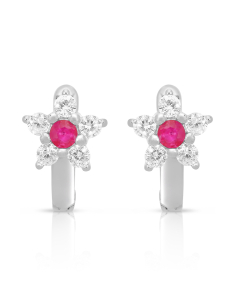 Bijuterii MARIBELLE, Cercei copii Maribelle argint 925 cu floricica PSOK0174-RH-FW, bb-shop.ro
