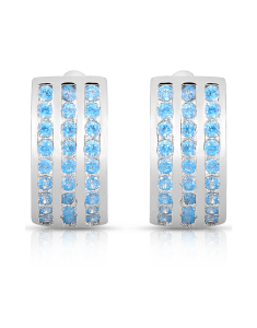 Bijuterii MARIBELLE, Cercei copii Maribelle argint 925 cu cubic zirconia PSOK0175-RH-BL, bb-shop.ro