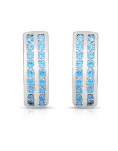 Bijuterii MARIBELLE, Cercei copii Maribelle argint 925 cu cubic zirconia PSOK0176-RH-BL, bb-shop.ro