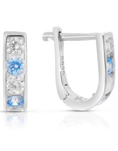 Bijuterii MARIBELLE, Cercei copii Maribelle argint 925 cu cubic zirconia PSOR0275-RH-LT.BLW, bb-shop.ro