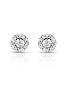 Bijuterii de lux aur, Cercei 365 Love aur 14 kt stud cu diamante KI51881W-WD4WZ, bb-shop.ro
