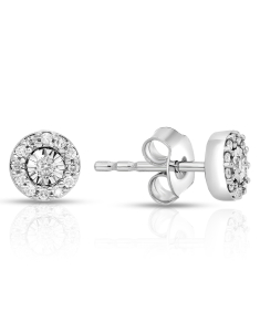 Cercei 365 Love aur 14 kt stud cu diamante