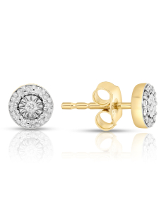 Cercei 365 Love aur 14 kt stud cu diamante