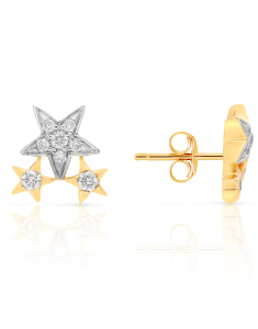 Bijuterii aur, Cercei Vida I'm Diva aur 18 kt stud cu diamante DI48896W-WD8YP, bb-shop.ro