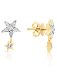 Cercei lungi aur, Cercei Vida I'm Diva aur 18 kt stud lung cu diamante DI48897W-WD8YP, bb-shop.ro
