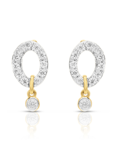 Cercei lungi aur, Cercei Vida I'm Diva aur 18 kt stud lung cu diamante DI49439W-WD8YP, bb-shop.ro