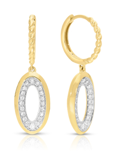 Bijuterii de lux aur, Cercei Vida I'm Diva aur 18 kt cu diamante DI49447W-WD8YP, bb-shop.ro