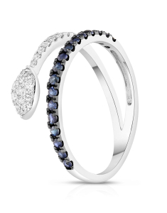 Bijuterii de lux safir, Inel Vida I'm Diva aur 18 kt cu diamante si safire DI48375R-BS8WP, bb-shop.ro