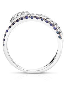Bijuterii de lux safir, Inel Vida I'm Diva aur 18 kt cu diamante si safire DI48375R-BS8WP, bb-shop.ro