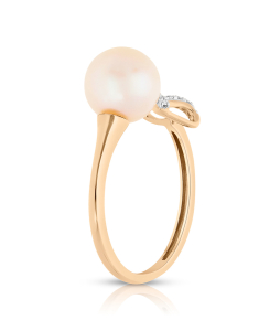 Bijuterii perla de cultura, Inel Vida I'm Diva Pearls aur 18 kt cu diamante si perla de cultura DI49333Q-WP8RP, bb-shop.ro