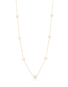 Coliere brillo dama perla de cultura aur, Colier aur 14 kt cu perle de cultura O5N0904HB-FWP-Y-s-14K, bb-shop.ro