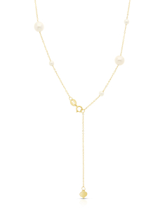 Coliere aur, Colier aur 14 kt cu perle de cultura O5N0905HB-FWP3.5-6-Y-14K, bb-shop.ro