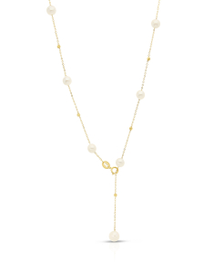Coliere brillo dama perla de cultura aur, Colier aur 14 kt cu perle de cultura O5N0918-1HB-FWP-Y-14K, bb-shop.ro