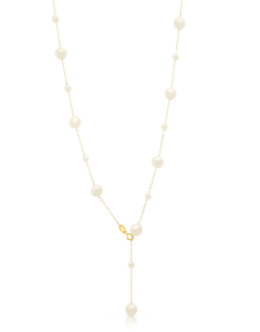 Coliere brillo dama perla de cultura aur, Colier aur 14 kt cu perle de cultura O5N0919HB-FWP-Y-14K, bb-shop.ro