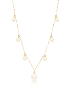 Coliere brillo dama perla de cultura aur, Colier aur 14 kt cu perle de cultura O5N0920HF-FWP-Y-s-14K, bb-shop.ro