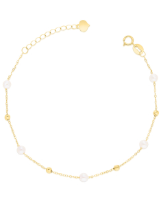 Bijuterii forzatina dama, Bratara aur 14 kt cu perle de cultura O5TB2683HC-FWP-Y-14K, bb-shop.ro