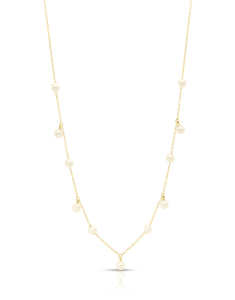 Coliere brillo dama perla de cultura aur, Colier aur 14 kt cu perle de cultura O5TN2685HF-FWP-Y-14K, bb-shop.ro