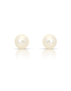 Bijuterii perla de cultura aur, Cercei aur 14 kt stud cu perle de cultura EEHH01-FWP5.5-6-Y-14K, bb-shop.ro