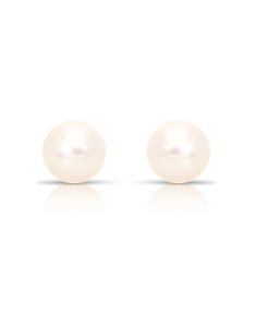 Bijuterii perla de cultura aur, Cercei aur 14 kt stud cu perle de cultura EEHH01-FWP7.5-8-Y-14K, bb-shop.ro