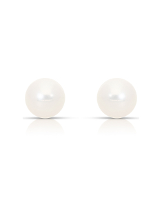 Bijuterii perla de cultura aur, Cercei aur 14 kt stud cu perle de cultura EEHH01-FWP8.5-9-W-14K, bb-shop.ro
