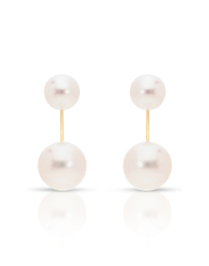 Bijuterii stud perla de cultura, Cercei aur 14 kt stud cu perle de cultura EEHH18-FWP-Y-14K, bb-shop.ro