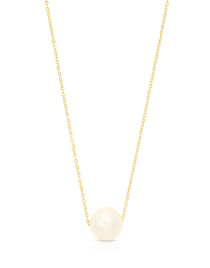Coliere brillo dama perla de cultura aur, Colier aur 14 kt cu perla de cultura LLT-FWP9.5-10-Y-s-14K, bb-shop.ro