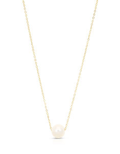 Coliere brillo dama perla de cultura aur, Colier aur 14 kt cu perla de cultura LLT16-FWP7-8-Y-s-14K, bb-shop.ro