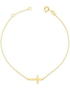 Bijuterii dama BIJUTERII AUR 9 KT aur, Bratara aur 9 kt cu cruce, bb-shop.ro