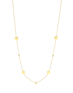 Coliere forzatina dama, Colier aur 9 kt cu banut si sfere, bb-shop.ro