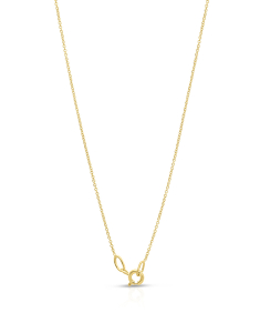 Coliere dama BIJUTERII AUR 9 KT, Colier aur 9 kt cu infinit si sfere RK009-CL-Y, bb-shop.ro