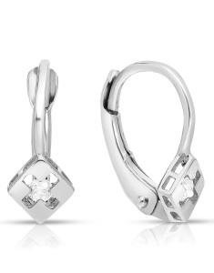 Bijuterii copii aur 14 kt LILU aur, Cercei copii Lilu aur 14 kt cu cubic zirconia, bb-shop.ro