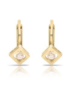 Cercei aur, Cercei copii Lilu aur 14 kt cu cubic zirconia, bb-shop.ro