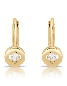 Cercei aur, Cercei copii Lilu aur 14 kt cu cubic zirconia, bb-shop.ro