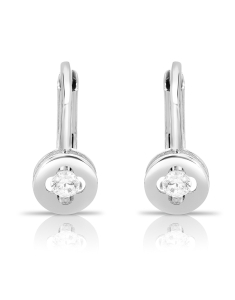 Bijuterii copii LILU, Cercei copii Lilu aur 14 kt cu cubic zirconia, bb-shop.ro