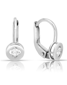 Bijuterii copii LILU, Cercei copii Lilu aur 14 kt cu cubic zirconia, bb-shop.ro