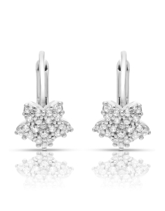 Bijuterii copii LILU aur, Cercei copii Lilu aur 14 kt cu cubic zirconia si steluta, bb-shop.ro