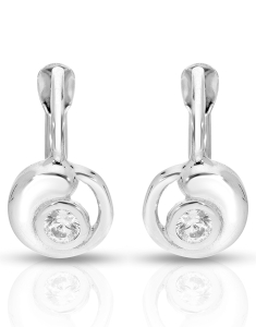 Bijuterii copii LILU, Cercei copii Lilu aur 14 kt cu cubic zirconia, bb-shop.ro