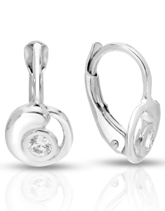 Bijuterii copii LILU, Cercei copii Lilu aur 14 kt cu cubic zirconia, bb-shop.ro
