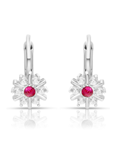 Bijuterii copii LILU, Cercei copii Lilu aur 14 kt cu cubic zirconia, bb-shop.ro