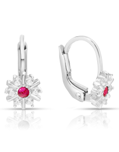 Bijuterii copii LILU, Cercei copii Lilu aur 14 kt cu cubic zirconia, bb-shop.ro