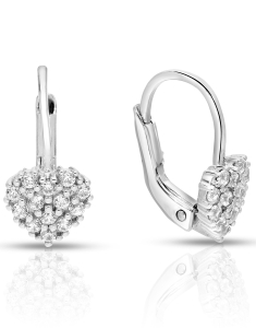 Bijuterii copii aur 14 kt, Cercei copii Lilu aur 14 kt cu cubic zirconia si inimioara, bb-shop.ro