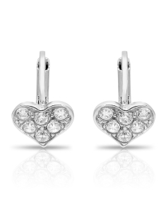 Bijuterii copii aur 14 kt, Cercei copii Lilu aur 14 kt cu cubic zirconia si inimioara, bb-shop.ro