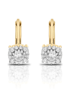 Bijuterii cu tortita cubic zirconia LILU, Cercei copii Lilu aur 14 kt cu cubic zirconia, bb-shop.ro